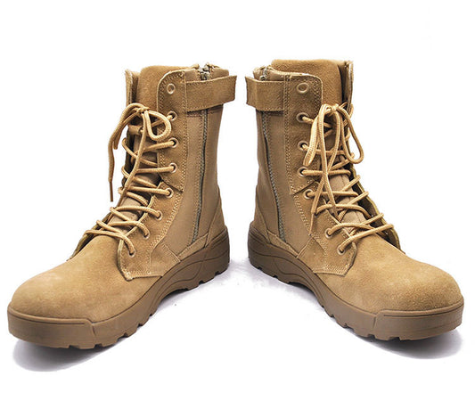 Men's Work Tactical Boots Lightweight Combat Boots Durable Suede Leather Military Boot Desert Boot