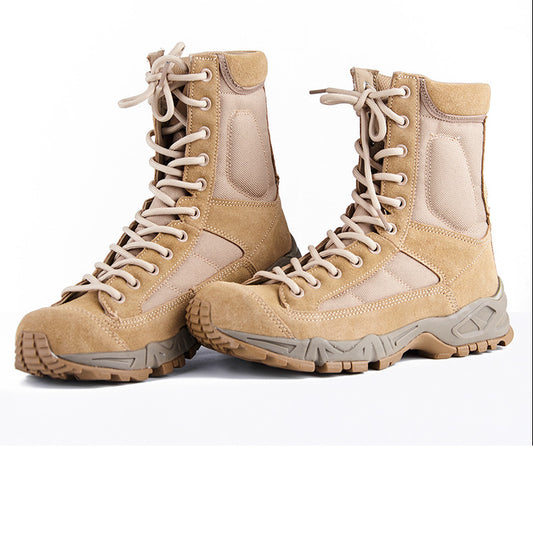 Men's Work Tactical Boots Lightweight Combat Boots Durable Suede Leather Military Boot Desert Boot